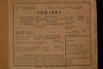 metryczka projektu odbudowy/przebudowy domu w 1947